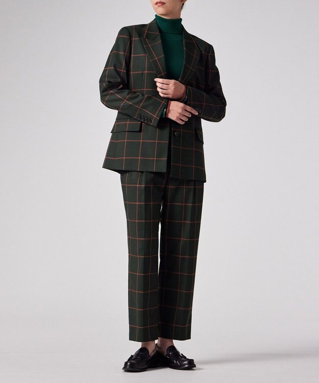 Paul Smith ウィンドウペーン テーパードパンツ カーキ