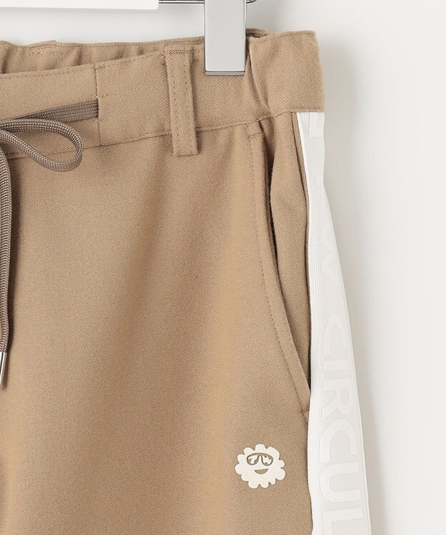 PW CIRCULUS 【WOMEN】【洗える/帯電防止/ストレッチ】ロゴ サイドライン パンツ ベージュ系