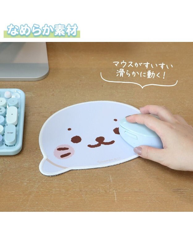 Mother garden しろたん 顔型 マウスパッド ダイカットマウスパッド -