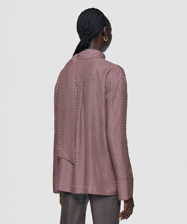 JOSEPH 【洗える】オーバーレイプリント　ブラウス Ruby combo