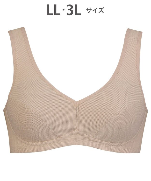 Wing Wing Sports 【ウォーキングブラ】ノンワイヤーブラ 動きやすくてさらりと快適 身生地部は吸汗速乾 カップ肌側はムレにくい NB4033 ウイング／ワコール シナモンブラウン