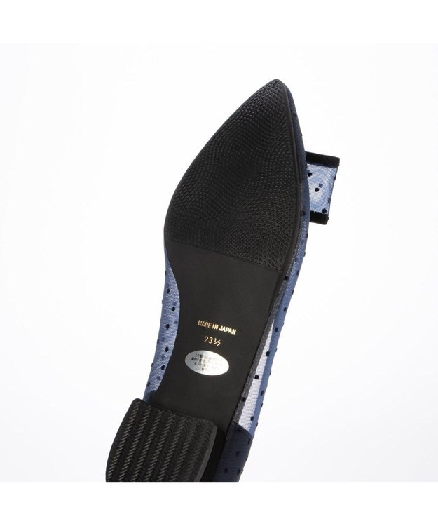 MODE ET JACOMO <carino>ドットチュールパンプス ネイビー