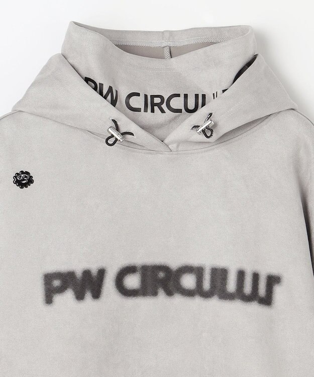 PW CIRCULUS 2025 NEW！【手洗い洗濯可】【MEN】キャットグラフィック スエードライク デタッチャブルフーディ ゴルフ グレー系