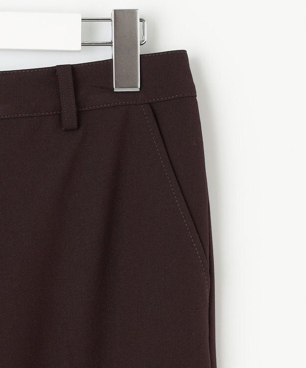 J.PRESS LADIES L 【WEB限定カラーあり・洗える】T/Rアルガンシルク テーパード パンツ ワイン系