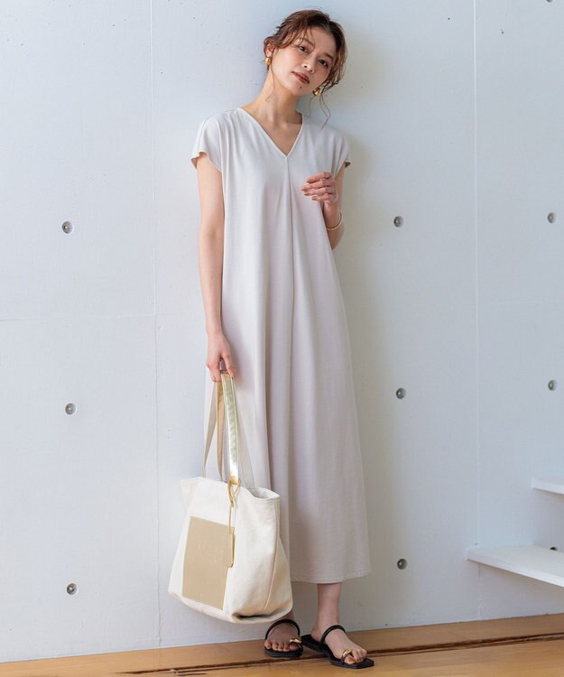 23区 【SLOW/一部店舗限定】コンパクトインレー ワンピース オイスター