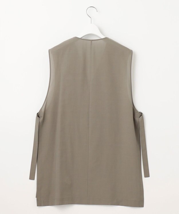 23区 【洗える】シアーマットクロス ジレ ブラウン系