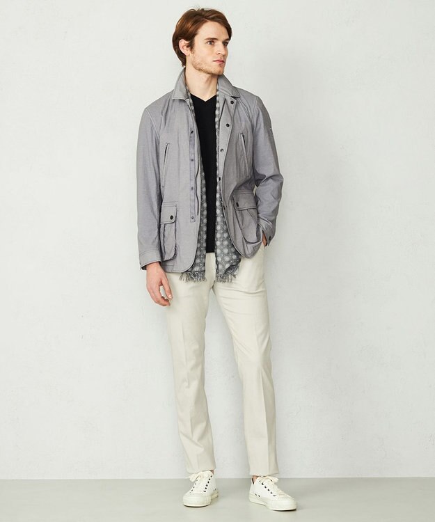 JOSEPH ABBOUD 【サスティナブル撥水】ハイパワーストレッチ アウター ライトグレー系
