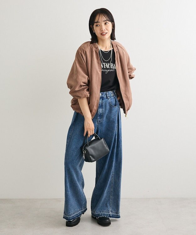 Green Parks キレイ目ロゴ長袖Ｔシャツ Black