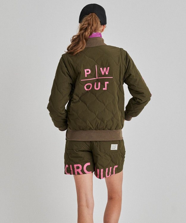 PW CIRCULUS 【ベストにもなる！袖2WAY】【WOMEN】ひょうたんキルティング中綿ブルゾン カーキ系