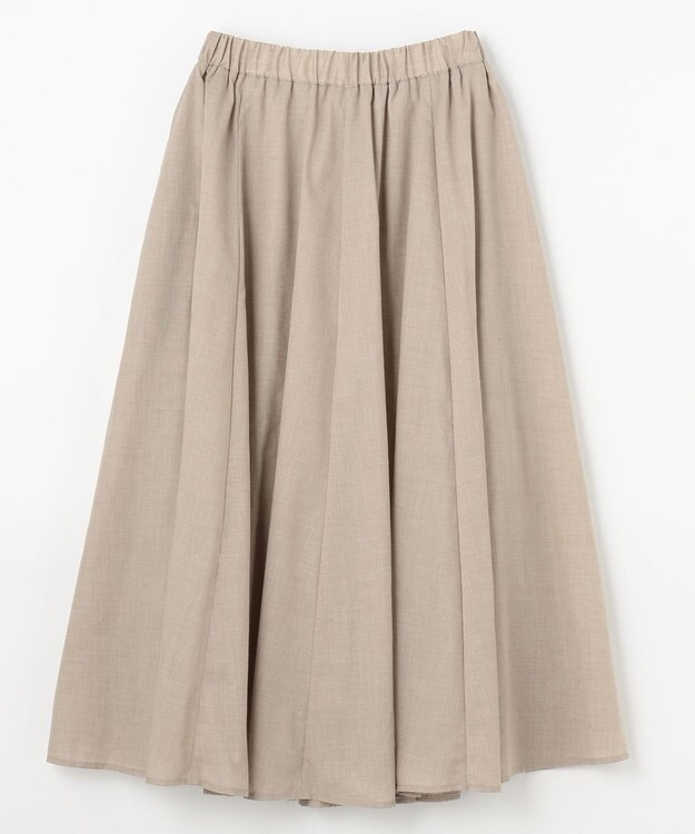 ANY 【ウエストゴム】シャンブレーライク スカート ベージュ