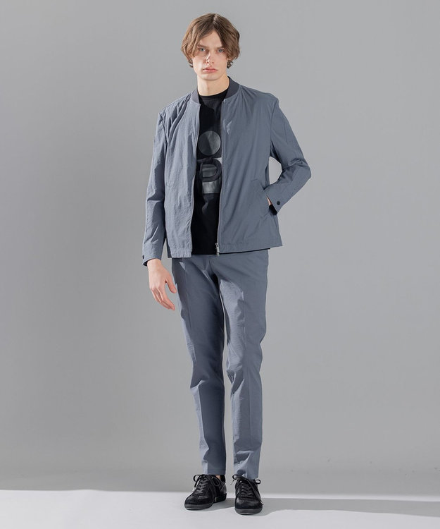 JOSEPH HOMME スーパーストレッチウェザー　ジップアップブルゾン ライトグレー系