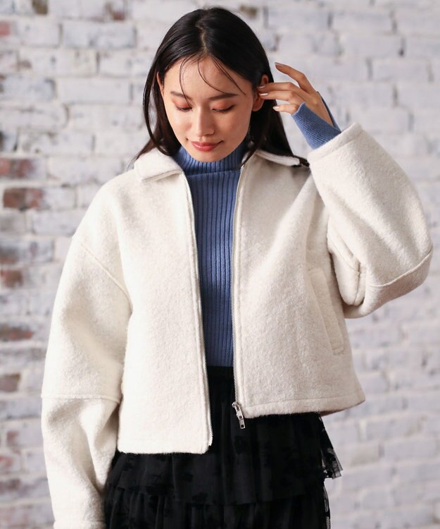 Green Parks ・ＥＬＥＮＣＡＲＥ　ＤＵＥ　ブークレＷ－ＺＩＰブルゾ Ivory