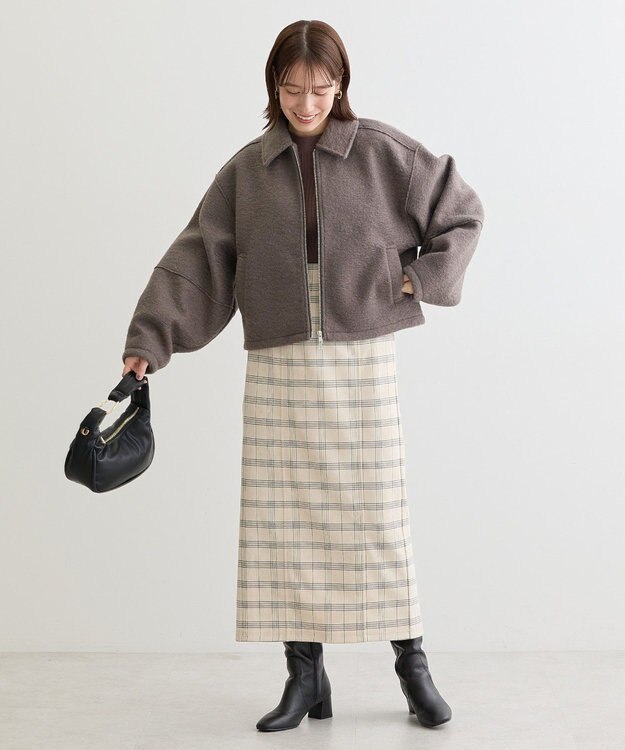 Green Parks ・ＥＬＥＮＣＡＲＥ　ＤＵＥ　ブークレＷ－ＺＩＰブルゾ Charcoal Gray