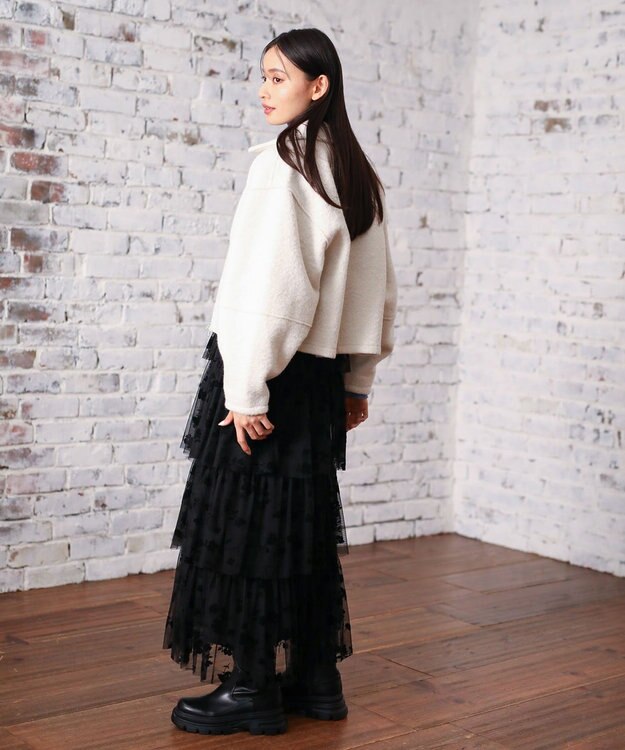 Green Parks ・ＥＬＥＮＣＡＲＥ　ＤＵＥ　ブークレＷ－ＺＩＰブルゾ Ivory