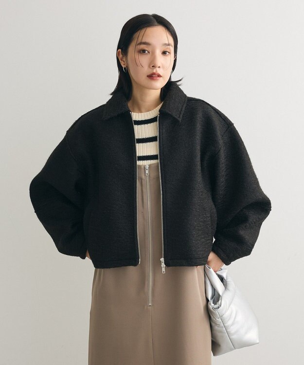 Green Parks ・ＥＬＥＮＣＡＲＥ　ＤＵＥ　ブークレＷ－ＺＩＰブルゾ Black