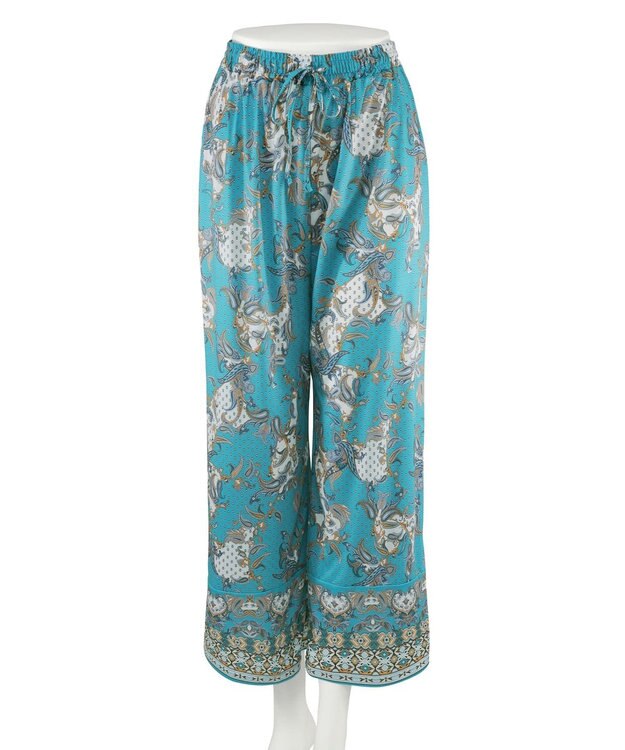 San-ai Resort（三愛水着楽園） ロングパンツセット　9M・11L　【Coral veil（コーラルヴェール）】 グリーン