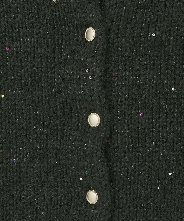 earth music&ecology 【セット2点】SET2点フラワースパンコールカーデ＋ビスチェ Black