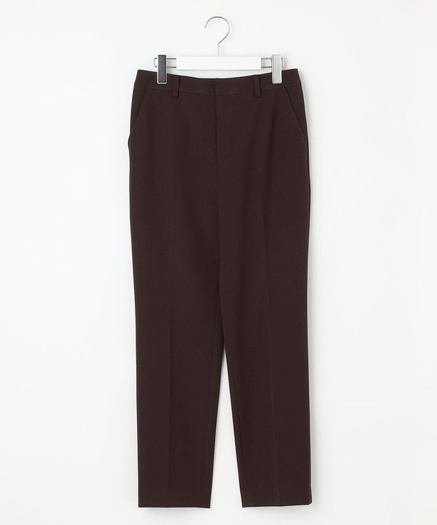 J.PRESS LADIES L 【WEB限定カラーあり・洗える】T/Rアルガンシルク テーパード パンツ ワイン系