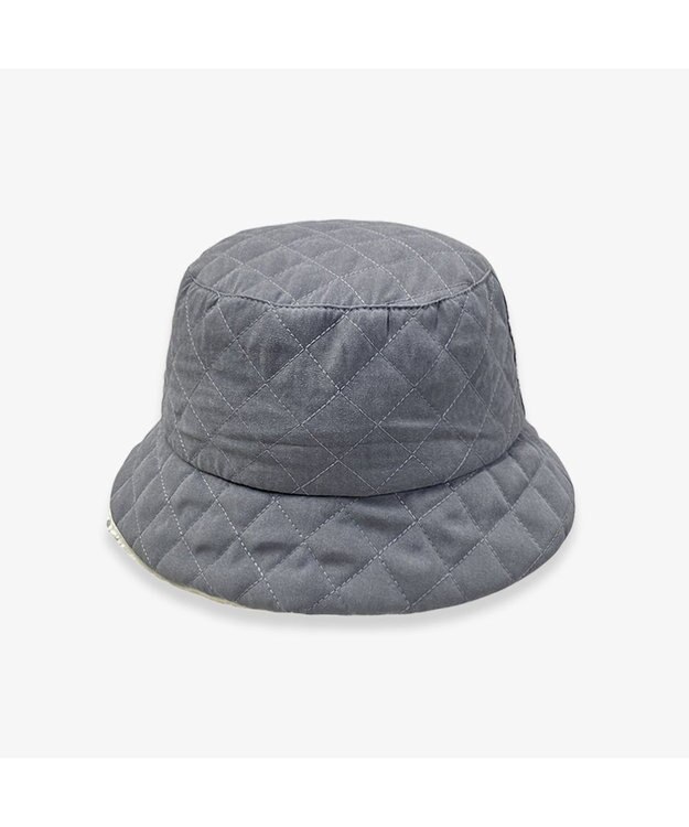 林八百吉商店 moz  バックサテンキルトバケットハット グレー