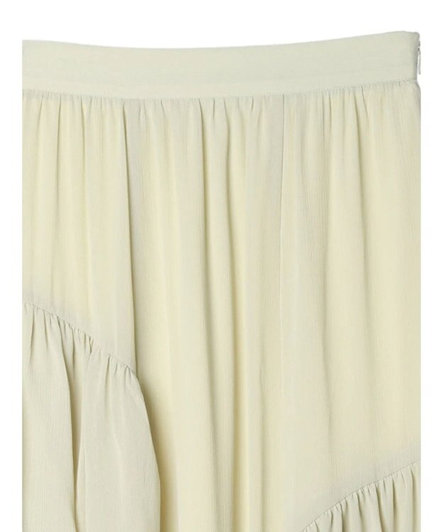 earth music&ecology シアー楊柳アシメティアードスカート Green