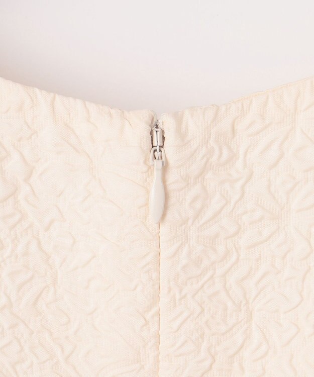 Feroux 【洗える】フクレジャガードチュニック ブラウス アイボリー系