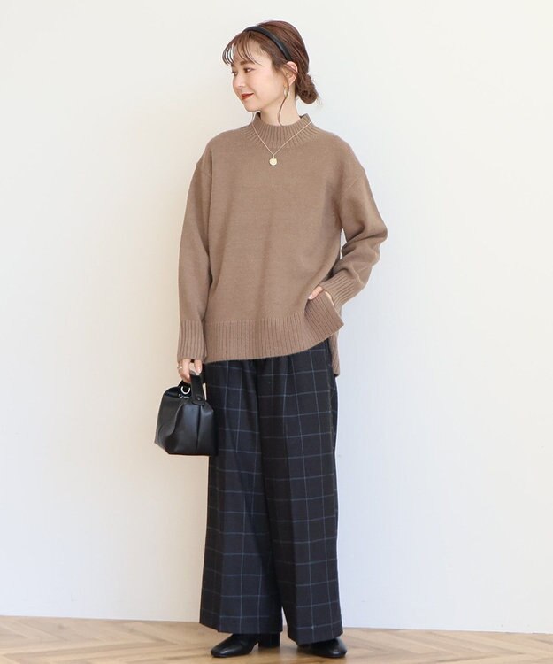 AMERICAN HOLIC サイドスリットニットプルオーバー Mocha