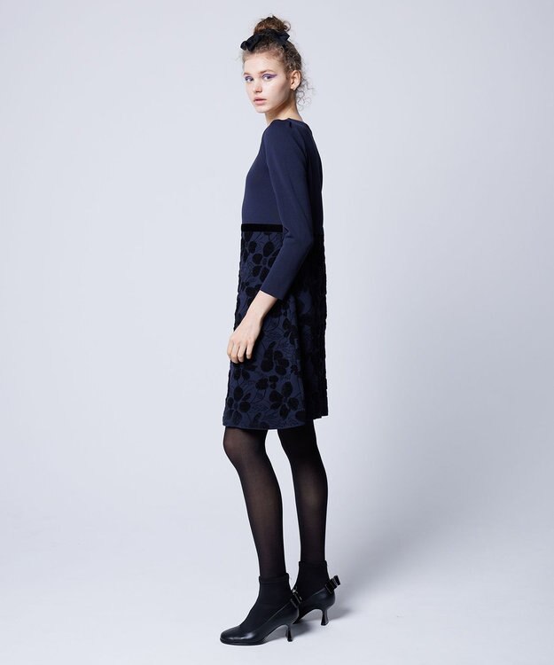 TOCCA 【洗える！】FLORA KNIT DRESS ニットドレス ネイビー系