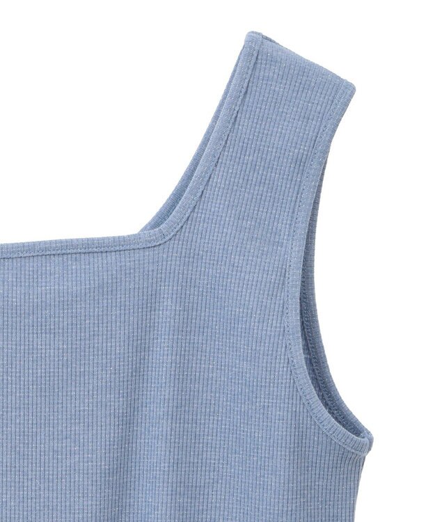 Green Parks 前後２Ｗａｙ　ラメリブタンクトップ Blue