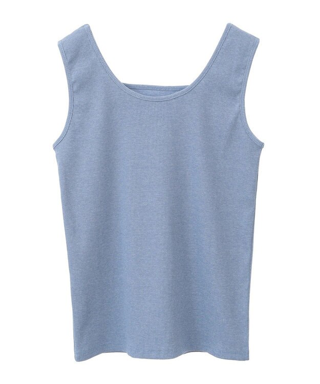 Green Parks 前後２Ｗａｙ　ラメリブタンクトップ Blue