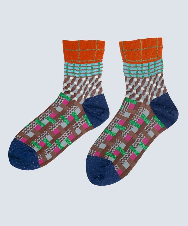 COQ CROSS PATCH ショートソックス オレンジ