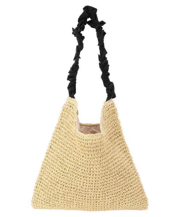 Green Parks ・ギャザーハンドルショルダーバッグ Black