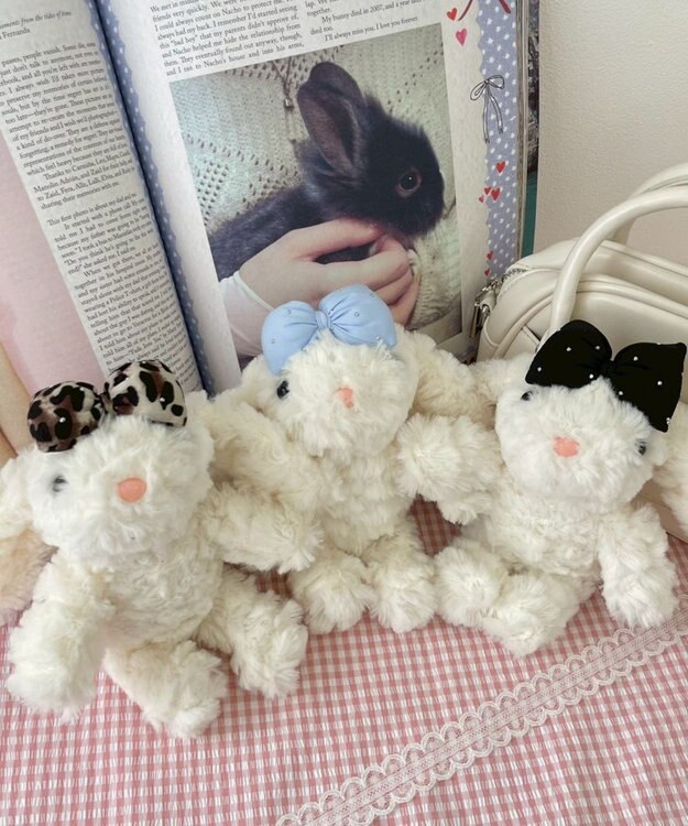 WEGO お姫様うさちゃんぬいぐるみキーホルダー サックス