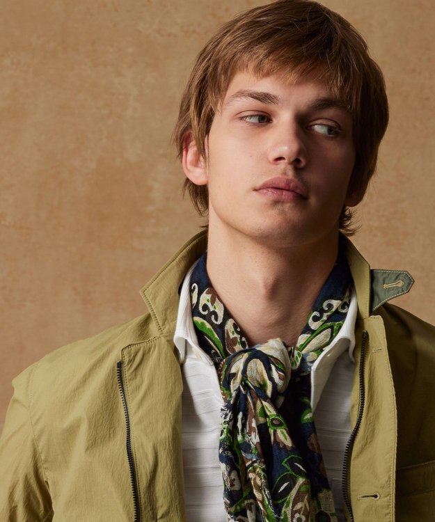 JOSEPH ABBOUD 【キングサイズ・軽量/ストレッチ/撥水】ライトワッシャーストレッチ アクティブレジャージャケット ライトグリーン系