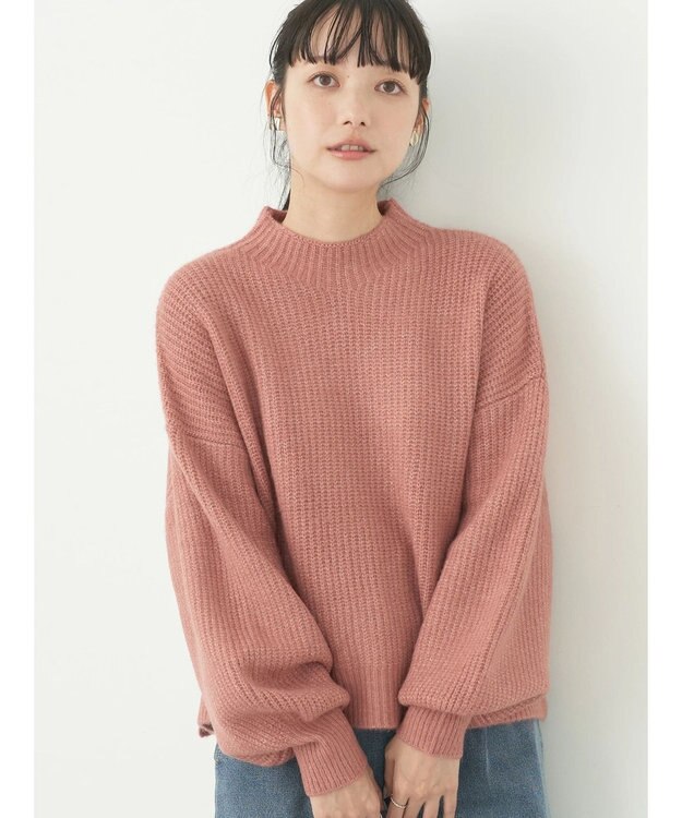 earth music&ecology ＦＬＵＦＦＹハイネックプルオーバー Pink