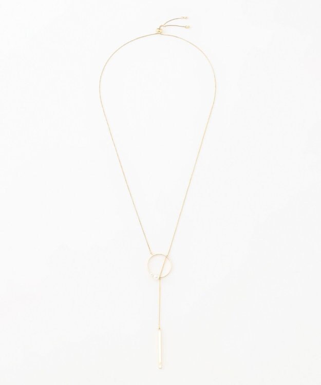 自由区 サークルバーパール ネックレス ゴールド系