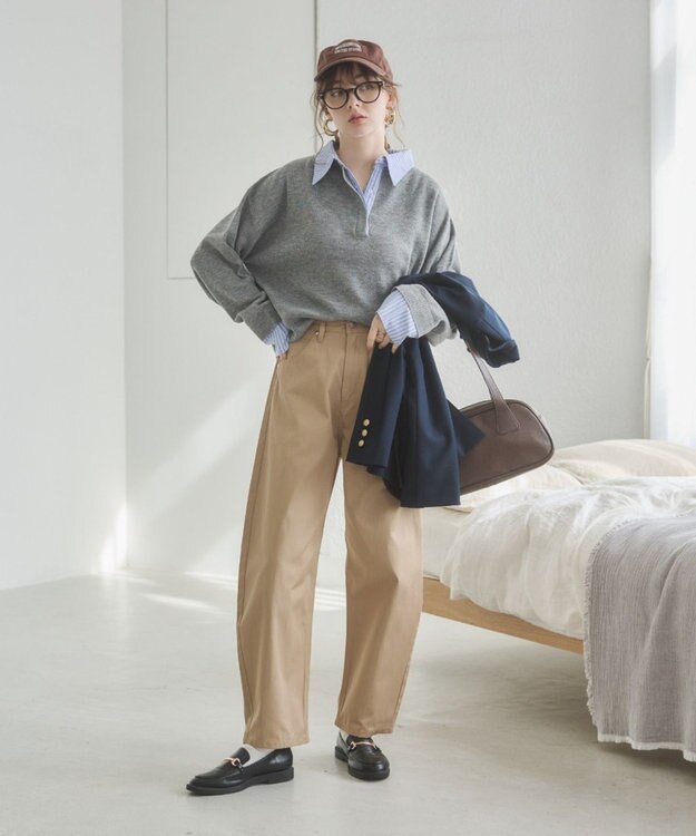 WEGO 【ANGIE VINTAGE/SMLサイズ展開】カーブチノパンツ ベージュ