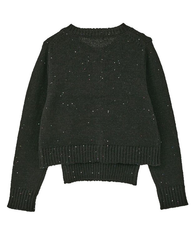 earth music&ecology 【セット2点】SET2点フラワースパンコールカーデ＋ビスチェ Black