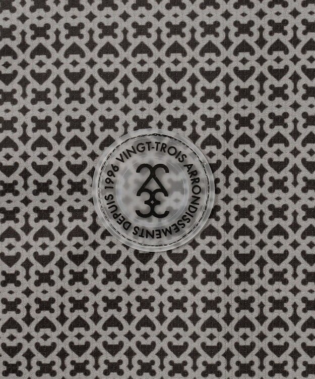 23区GOLF 【MEN】サンベールメッシュ モノグラムハーフジップ ブラック系5