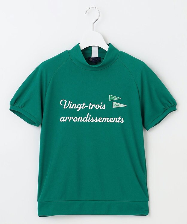 23区GOLF 【WOMEN】【吸水速乾/UVカット】メッシュモックネックプルオーバー パイングリーン系