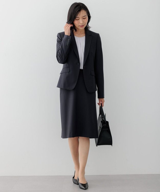 23区 パールモチーフ付 パンプス ブラック系