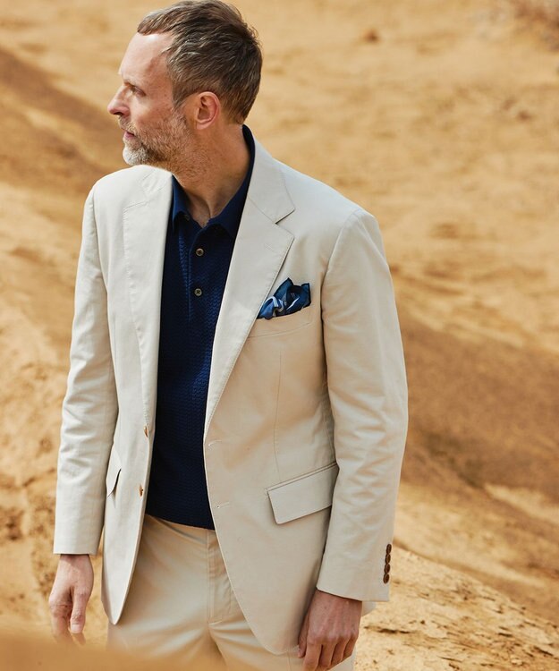 GOTAIRIKU 【セットアップ対応】OLYMPIAS コットンセットアップジャケット ベージュ系