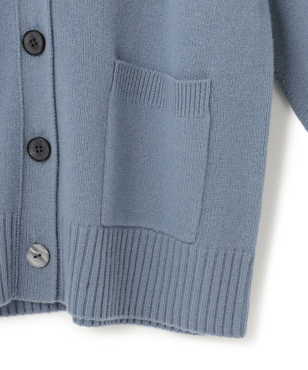 23区 【CLASSY.1月号掲載】ウールカシミヤブレンド カーディガン ダルブルー系