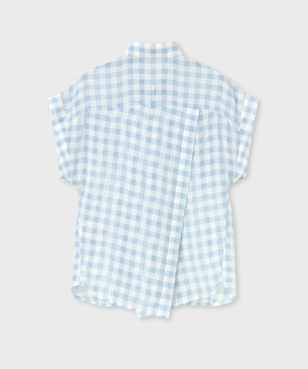 Paul Smith シアサッカー キャップスリーブ シャツ ライトブルー