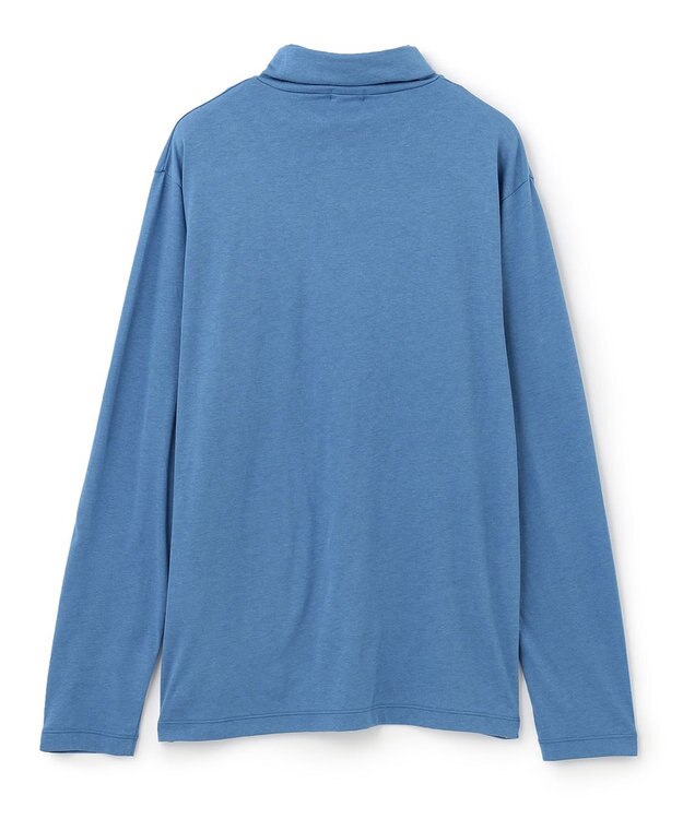 JOSEPH HOMME コットンモダールジャージー　タートルネックカットソー ダルブルー系