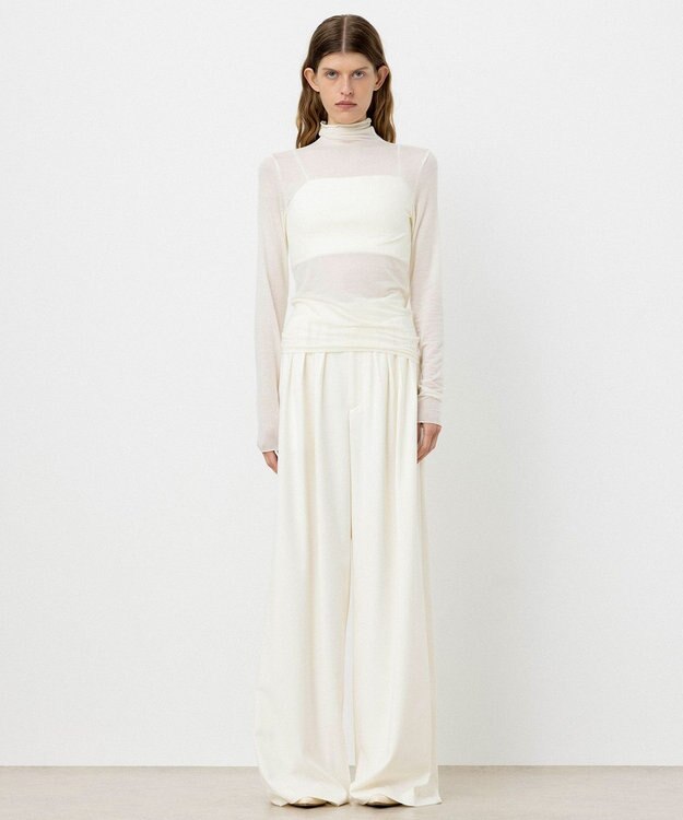 NAVE 【ReNAVE・洗える】シルク混シアータートル ホワイト系