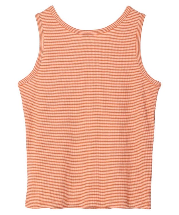 Green Parks ボーダーリブタンクトップ Orange