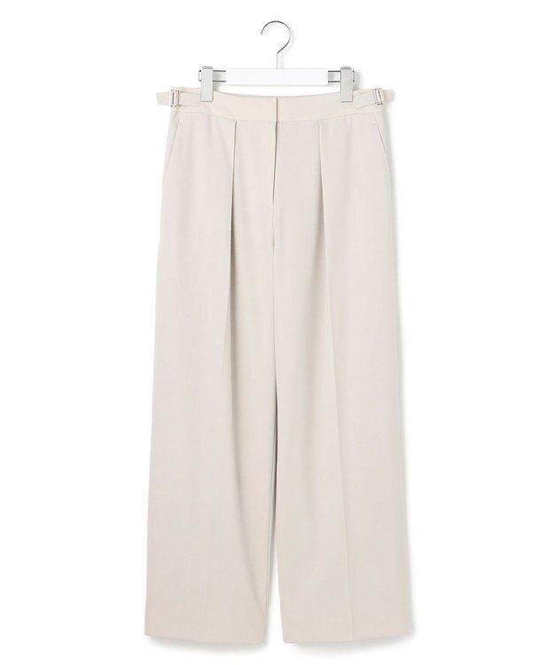 ICB 【UVカット・洗える】ウール2WAYストレッチ ワイドパンツ トープ系