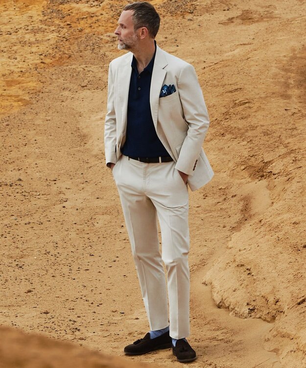 GOTAIRIKU 【セットアップ対応】OLYMPIAS コットンセットアップジャケット ベージュ系