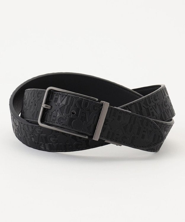23区GOLF 【MEN】モノグラムエンボス ベルト ブラック系