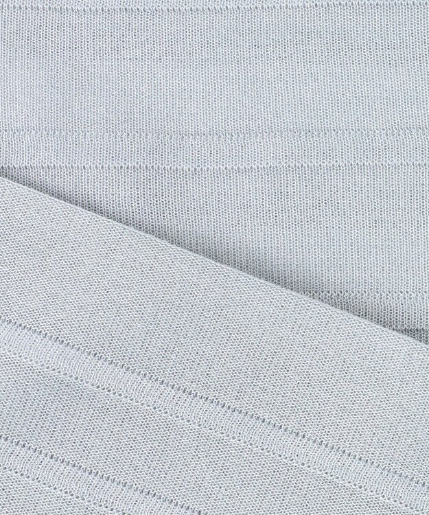 J.PRESS LADIES 【WEB限定・洗える】Vis/Peスパーク シアー ボーダー ニット サックス×サックス系